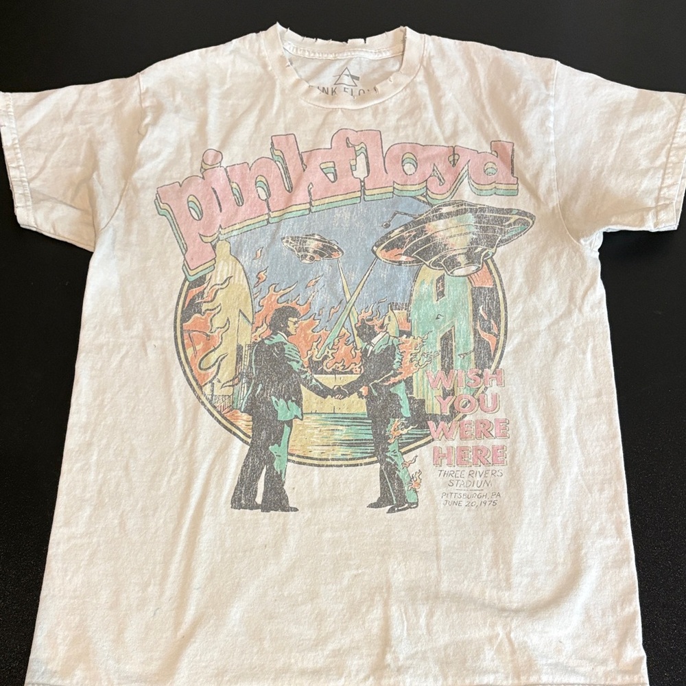 Vintage 1970’s Pink Floyd White Graphic Tee
